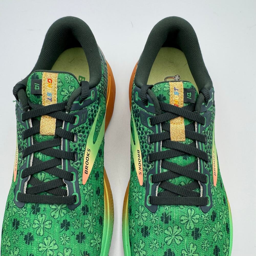 Brooks Ghost 14 Lucky Women's 8.5 Running Shoes Green Gold Shamrock EU 40 - Picture 7 of 11